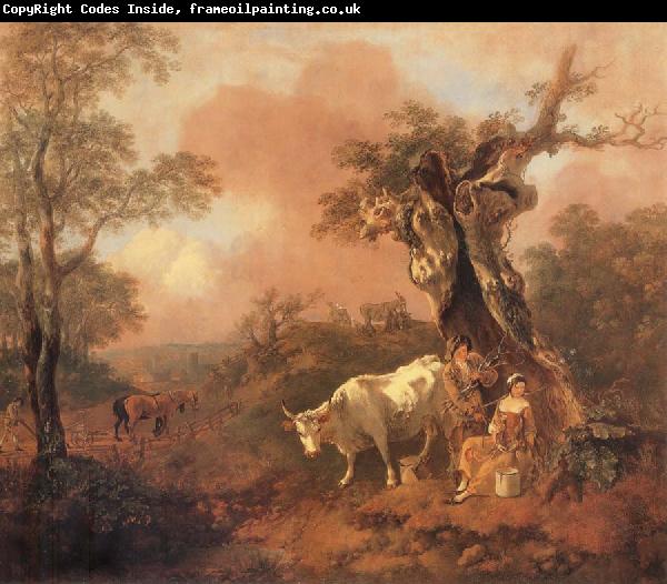 Thomas Gainsborough Landscape with a Woodcutter cowrting a Milkmaid